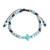 Reconstituted Turquoise Macrame Bracelet with Cross Pendant 'Look Up to Heaven'