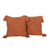 Pair of Geometric Copper Embroidered Cotton Cushion Covers 'Copper Diamonds'