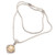 Sterling Silver Necklace with Gold-Accented Ball Pendant 'Shimmering Ball'