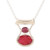 Sterling Silver Pendant Necklace with 13-Carat Ruby Gems 'Simply Passion'