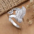 Dove-Themed Sterling Silver Cocktail Ring from Bali 'Heavenly Dove'