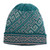 Turquoise 100 Baby Alpaca Unisex Hat Knitted in Peru 'Andean Inspiration'