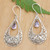 Polished Amethyst and Sterling Silver Dangle Earrings 'Ethereal Wisdom'