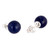 Sterling Silver Stud Earrings with Sodalite Stone from Peru 'Marine Universe'