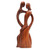 Hand-Carved Suar Wood Sculpture of a Dancing Couple 'Shadow Dance'