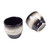 Set of 2 Handcrafted Brown and White Ceramic Cups from Bali 'Serene Flavors'