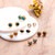 Set of Seven 22k Gold-Plated Stud Earrings with Gemstones 'Everyday Glamour'