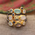 Modern Gold-Accented Multi-Gemstone Cocktail Ring from India 'Multicolored Fusion'