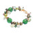 Multi-Gemstone Green Beaded Bracelet with Gold-Plated Clasp 'Spring Majesty'