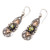 18k Gold-Accented Dangle Earrings with Natural Peridot Gems 'Flaming Fortune'