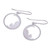 925 Silver Cat Dangle Earrings with Brushed-Satin Finish 'Relaxing'