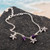 Sterling Silver Starfish Charm Bracelet with Amethyst Stone 'Purple Summer Breeze'