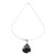 925 Silver Black  Lilac Jade Double-Sided Pendant Necklace 'Duo-Tone Shadow'