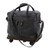 Black and Navy Expandable Leather Travel Bag with Wheels 'Style Voyager'