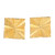 Modern Textured Square 18k Gold-Plated Button Earrings 'Knotted Squares'