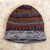 Reversible Unisex Striped 100 Alpaca Hat Knitted in Peru 'Two in One'