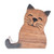 Cat-Themed Hand-Carved Raintree Wood Phone Holder 'Feline Support'