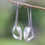Hand Made Sterling Silver Drop Earrings 'Love Loops'