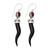 Handmade Garnet and Bone Dangle Earrings 'Strong Roots'