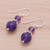 Amethyst and Sterling Silver Dangle Earrings 'True Violet'