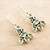 Sterling Silver and Peridot Dangle Earrings 'Gleaming Tower'