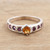 Indian Citrine and Ruby Solitaire Ring 'Shimmering Union in Yellow'