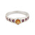 Indian Citrine and Ruby Solitaire Ring 'Shimmering Union in Yellow'