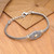 Gold-Accented Sterling Silver Pendant Bracelet 'Independent at Heart'