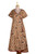 Hand-Embroidered Cotton Wrap Dress with Floral Motif 'Summer Harvest'