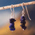 Peruvian Sterling Earrings with Lapis Lazuli  'Naturally Blue'