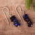 Peruvian Sterling Earrings with Lapis Lazuli  'Naturally Blue'