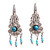 Filigree Chandelier Earrings with Turquoise 'Taxco Colonial'