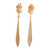 18K Gold Plated Slender Dangle Earrings From Peru 'Looking Back'