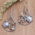 Turtle-Themed Citrine Dangle Earrings 'Turtle's Day Out'