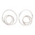 Artisan Crafted Sterling Silver Hoop Earrings 'Scrawled in Silver'