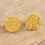 Hammered Gold Plated Stud Earrings 'Modern Approach'