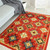 Hand Made Wool Area Rug with Fringe Accent 'Domestic Bliss'