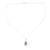 Indian Chalcedony and Sterling Silver Pendant Necklace 'Halo Effect in Blue'