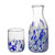 Handmade Glass Carafe and Cup Pair 'Cool Water'