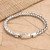 Men's Sterling Silver Braided Chain Bracelet from Bali 'Braided Balance'