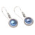 Sterling Silver and Cultured Pearl Dangle Earrings from Bali 'Blue Mirror'