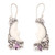 Amethyst Dangle Earrings with Crescent Moon Motif 'Dusky Dreams'