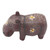 Hippo Wood Figurine Hand-carved  Hand-painted in Indonesia 'Chubby Hippopotamus'