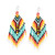 Multicolored Beaded Waterfall Earrings Handmade in Guatemala 'Multicolor Tradition'