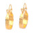 18k Gold-Plated Hoop Earrings with Hammered Finish 'Dazzling Elegance'