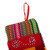 Peruvian Handcrafted Christmas Stocking with Andean Details 'Christmas with Flowers'