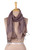 100 Silk Grey and Brown Scarf Hand-woven in India 'Appealing Style'