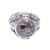 Sterling Silver Garnet Locket Ring from Bali 'Precious Swirl'