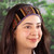 Acrylic Headband Made with Andean Textile in Dark Tones 'Andes Land'