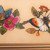 Floral Reverse-Painted Glass Decorative Box with Butterfly 'Floral Hope'